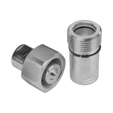 Screw-to-connect coupling with poppet valve series HR